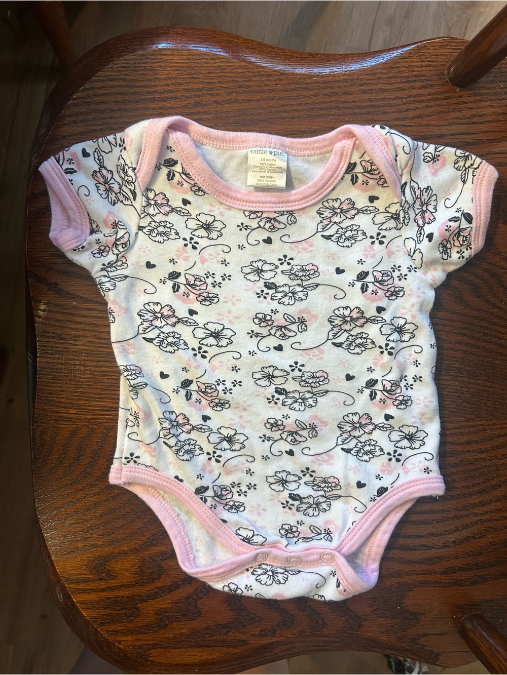Baby Girls' Floral One-Piece Bodysuit